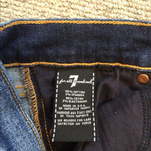 Seven For All Mankind Ankle Skinny with Destroy in Distressed Light Size 25 - Picture 10 of 12